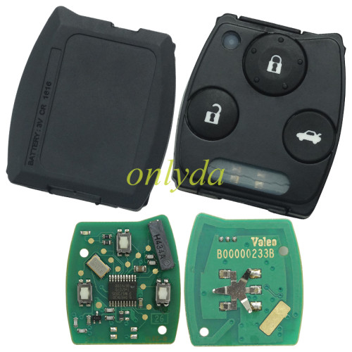 For Honda Civic 3 button remote  pcf7961/46 chip 434mhz  OEM PCB board
