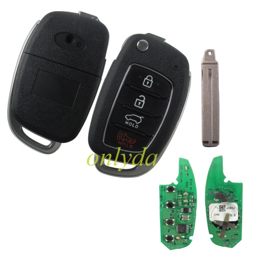 Original Hyundai 3+1 button remote key with 434mhz MP13Y-23 95430D3000 FCCID:TQ8-RKE-4F25 for 2015-2019 Hyundai Tucson chip： 4D70  CHIP-015B1 J085A original PCB + original chip+aftermarket shell
