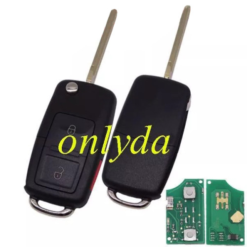 VW Style   flip remote --hyun 2+1 button remote key  with 433mhz  TUCSON car (without chip)