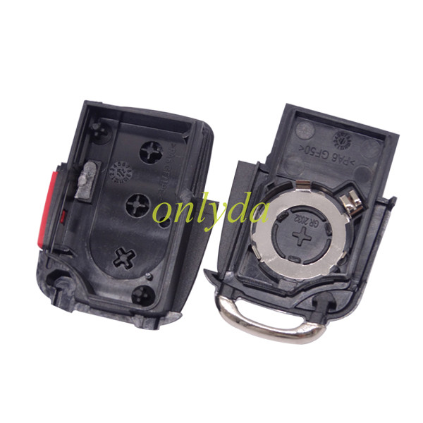 For  Nissan modified 3+1 button remote key without chip （genuine NISSAN transponder key and remote are separated,   VW style remote