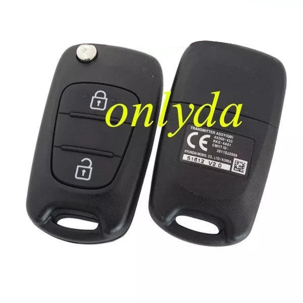 For OEM Kia K2 2 button remote key with 434mhz Transmitter ASSY(QB) 4X000-433 RKE-4A01 CMIIT ID:2011DJ2069