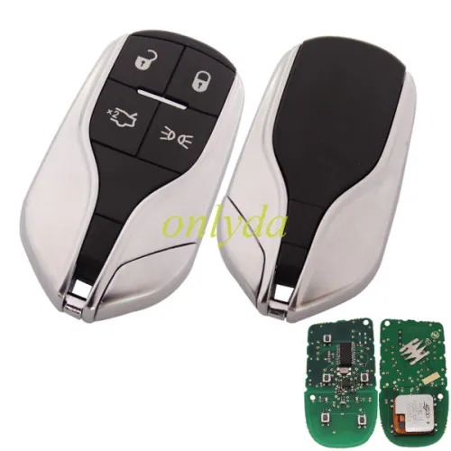 For Maserati 4 button remote key with PCF7945/7953(HITAG2) ID46  433MHz  for  2014-2016 Maserati Quattroporte Ghibli M3N-7393490