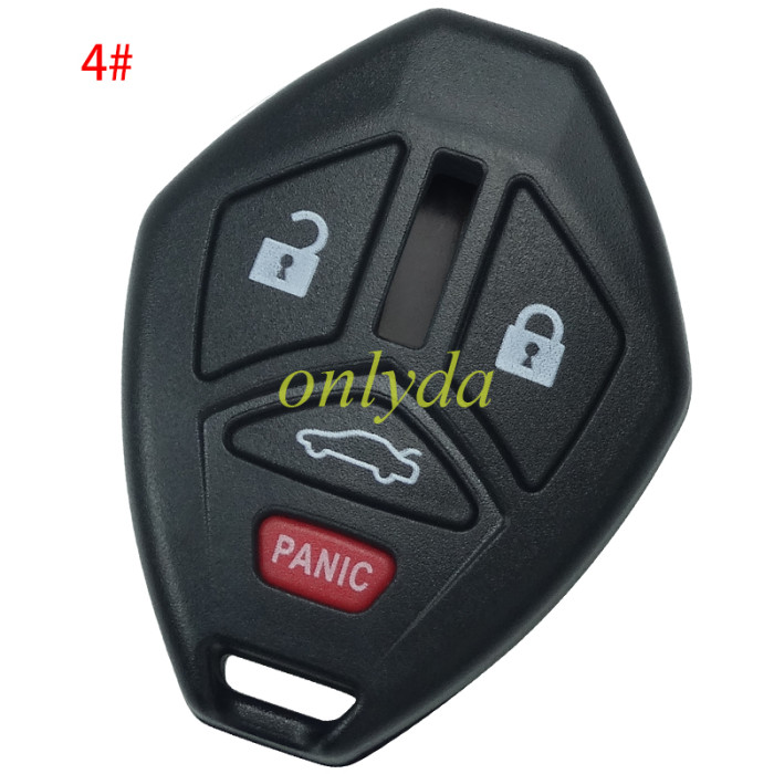 For Mitsubishi remote key shell without blade with 2/2+1/3/3+1 button (please choose button)