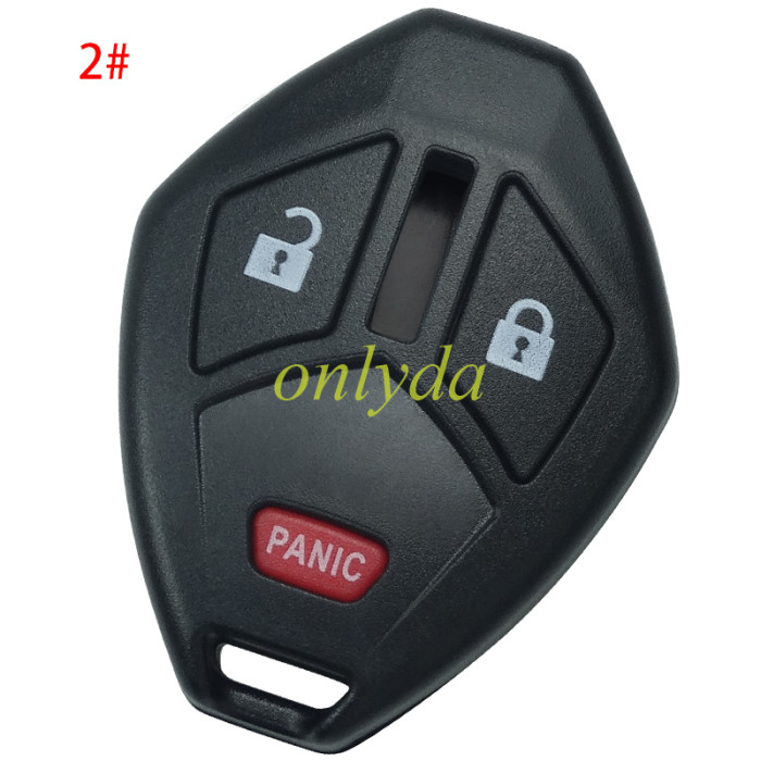 For Mitsubishi remote key shell without blade with 2/2+1/3/3+1 button (please choose button)
