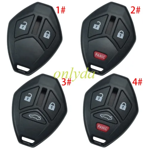 For Mitsubishi remote key shell without blade with 2/2+1/3/3+1 button (please choose button)