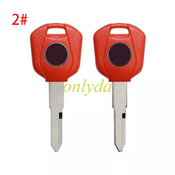 Honda-Motor  bike key blank， with left blade with badge, pls choose the color