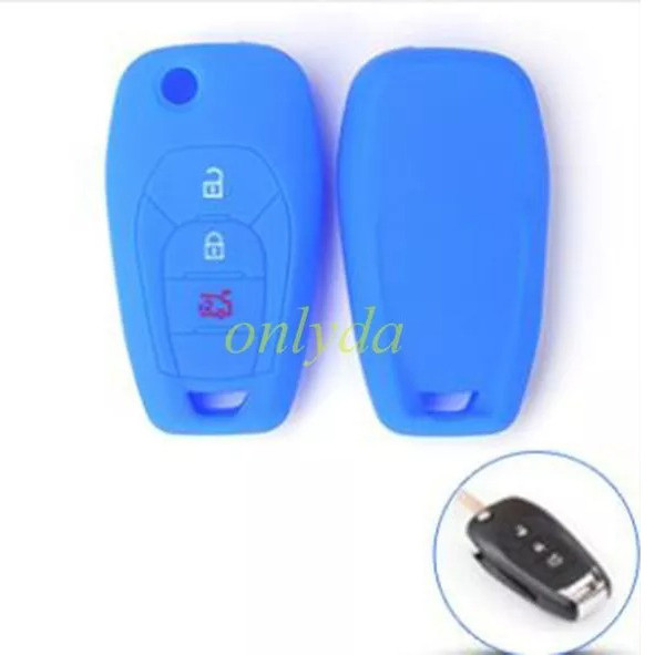 Chevrolet 2 button silicon case (Black,Blue ,Red. Please choose the color)