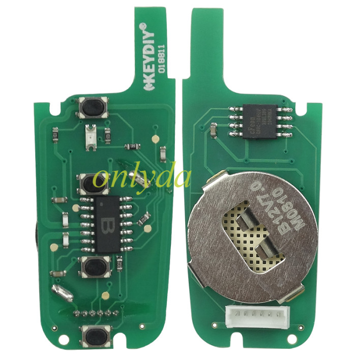 For Ford style 3 button remote key B12-3+1 for KD300 and KD900 to produce any model  remote