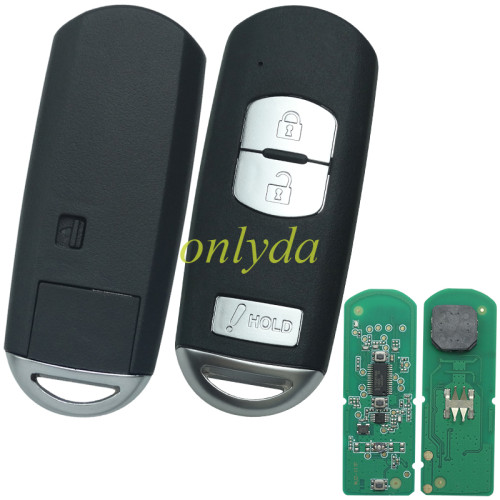 For Mazda 2+1 button keyless remote key with 315mhz with ID49 chip FCCID:WAZSKE13D02 P/N:662F-SKE13D02