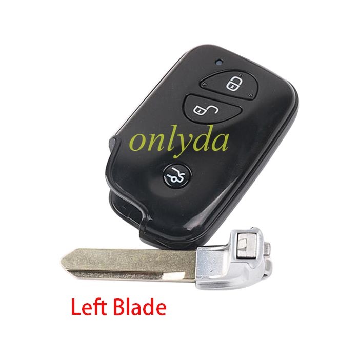 For BYD 3 button  remote key blank with blade