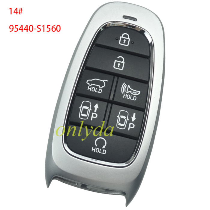 OEM Smart Key for Hyundai Grandeur Buttons:7 / Frequency:433MHz / Transponder:HITAG 3/NCF 29A / Part No: 95440-G8210/ Keyless Go / Automatic Start