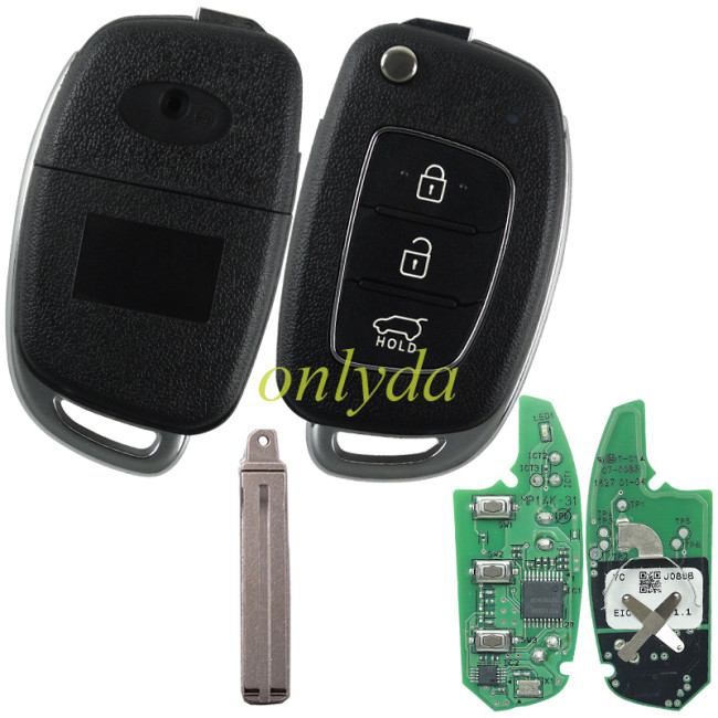 For Original Hyundai 3 button remote key with 434mhz MP14-31 F995499000 J089B