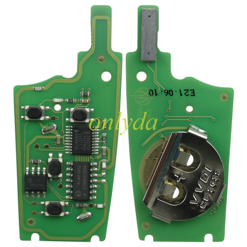 For Xhorse VVDI   Audi Type Universal Remote Flip Key 3+1 Buttons Wireless XNAU02EN