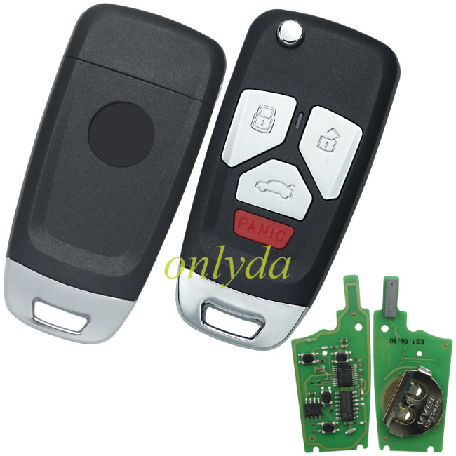 Xhorse VVDI   Audi Type Universal Remote Flip Key 3+1 Buttons Wireless XNAU02EN