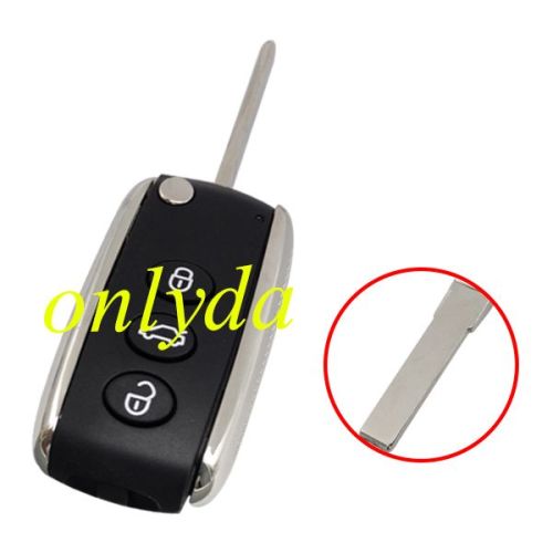 For Bentley 3 button remote key 315Mhz/433MHZ  ASK Keyless  For Bentley Continental GT / Flying Spur  PCF7942AA (HITAG2) / 46 CHIP PCF7961A &LED light green (Please choose freqency )