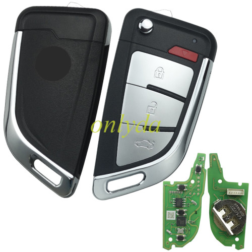Xhorse knife style flip Wired Remote XKKF20EN for VVDI Key Tool VVDI2, 3 +1 button