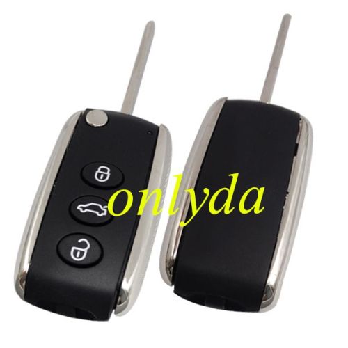 For Bentley 3 button remote key 315Mhz/433MHZ  ASK Keyless  For Bentley Continental GT / Flying Spur  PCF7942AA (HITAG2) / 46 CHIP PCF7961A &LED light green (Please choose freqency )