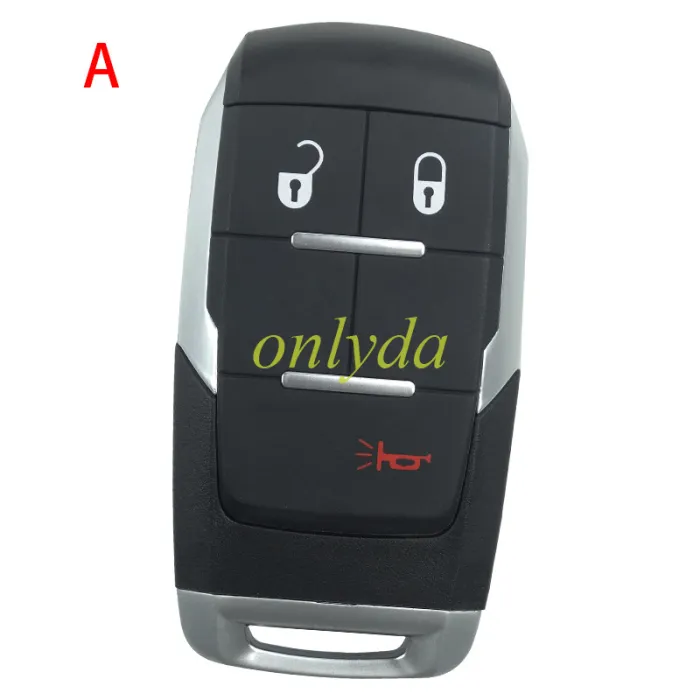 For Dodge remote 2019-2021 Ram Pickup HD 2500-5500 4+1 Button ASK 433.92 MHEz Smart Key  IC 1470A-76T    FCCID: GQ4-76T 1 CY24 P/N: 68375456AB PCF7953M/ HITAG AES/ 4A CHIP