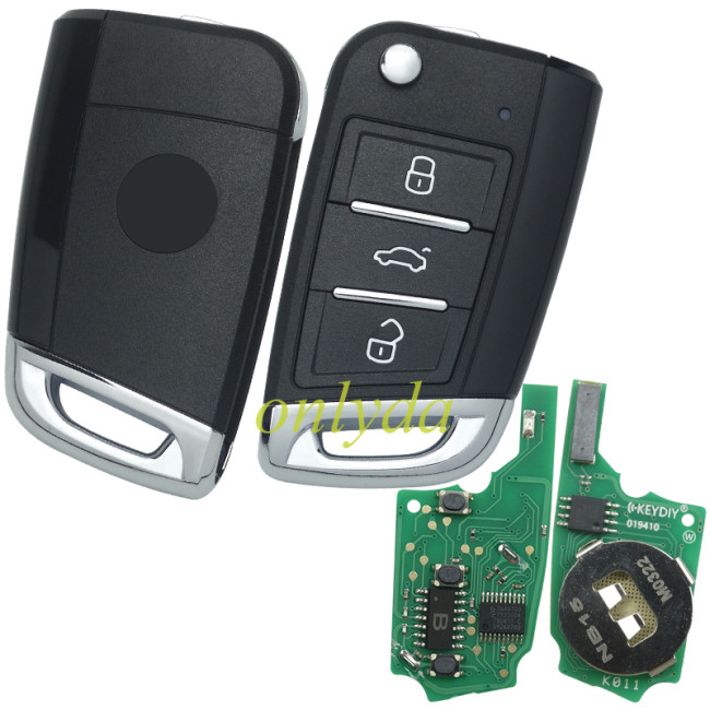 keyDIY 3 button remote key NB15 Multifunction 5 Models in 1 Model NB-ATT-36 NB-ATT-KLSL NB-ATT-46 NB-ETT-GM NB-XTT-47 for KDX2 and KD MAX