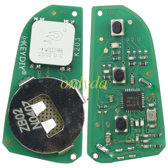 KeyDIY brand smart Remote key  ZB02-3 3 button  smart key for KD X2  and KD MAX