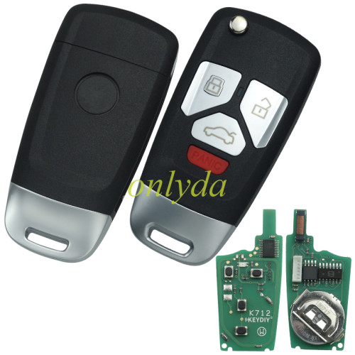 KeyDIY Brand 3+1 button remote key B27-3+1