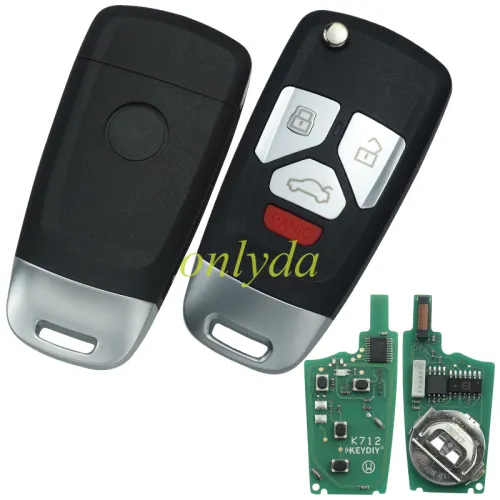 KeyDIY Brand 3+1 button remote key B27-3+1