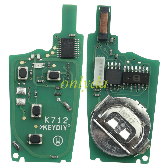 KeyDIY Brand 3+1 button remote key B27-3+1