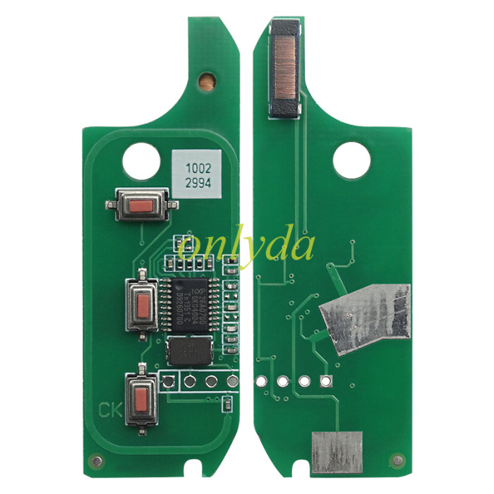 For FIAT  500L 2012-2016  3 button ask PCF7946A HITAG2 46CHIP  FCC ID : RX2TRF198   with 433mhz with SIP22 blade