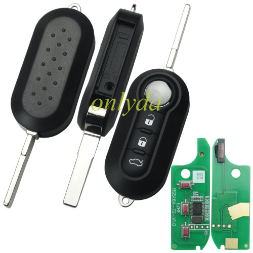 (M.Marelli BSI System) FIAT:Ducato,Bravo,500L PEUGEOT:Boxer  CITROEN:Jumper ALFA ROMEO:Giulietta IVECO:Daily 3 button remote key  7946-433mhz  key profile:SIP22  with 433mhz with SIP22 blade 7946 chip