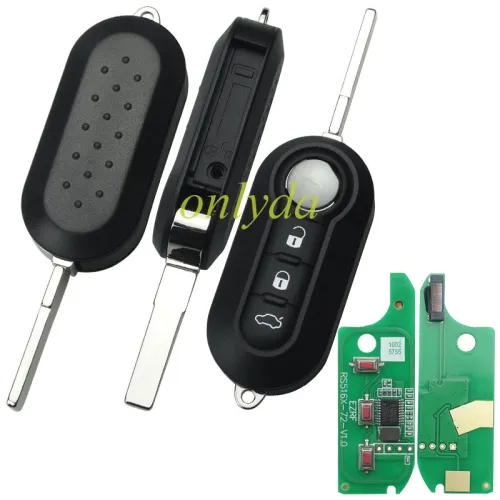 (M.Marelli BSI System) FIAT:Ducato,Bravo,500L PEUGEOT:Boxer  CITROEN:Jumper ALFA ROMEO:Giulietta IVECO:Daily 3 button remote key  7946-433mhz  key profile:SIP22  with 433mhz with SIP22 blade 7946 chip