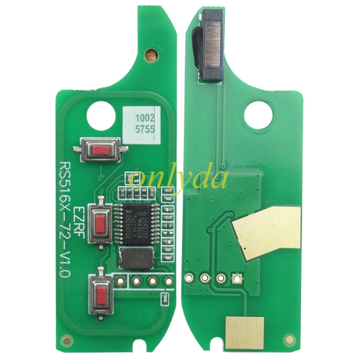 (M.Marelli BSI System) FIAT:Ducato,Bravo,500L PEUGEOT:Boxer  CITROEN:Jumper ALFA ROMEO:Giulietta IVECO:Daily 3 button remote key  7946-433mhz  key profile:SIP22  with 433mhz with SIP22 blade 7946 chip
