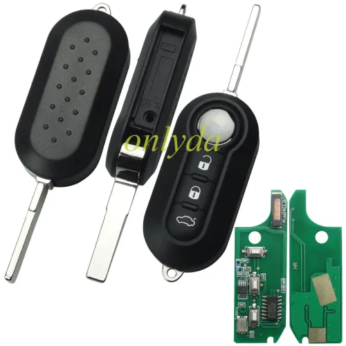 (M.Mareli BSl System) Fiat:,Bravo, CITROEN:Jumper ALFA ROMEO:Giulietta IVECO:Daily 3 button remote key PCF7946-434mhz key profile:SlP22 with 434mhz with SlP22 blade 7946 chip