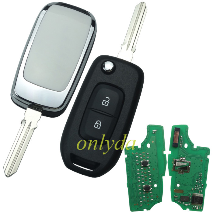 For  Renault 2 Button flip remote   AES 4A PCF7961M chip-434MHZ FCCID:CWTWB1 G767 for Renault Captur/Megane 3
