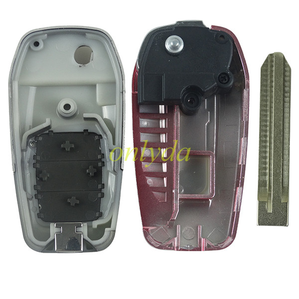 For Toyota modified remote key blank（please choose the color of back cover）