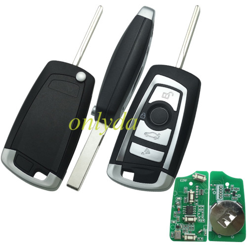 Upgrade for BMW EWS Systerm 3 button flip remote key 1999-2006 with 315/433 MHZ with aftermarket 7935AA chip