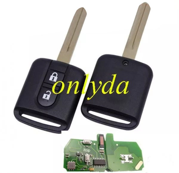For  Nissan 2 button remote key with 433mhz with 7946 chip with ASK model
