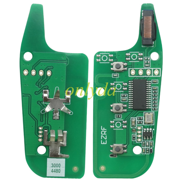 For Ford 2 button remote key with hitag pro ID49 Chip  with 433mhz  EB3T-15K601-BA
