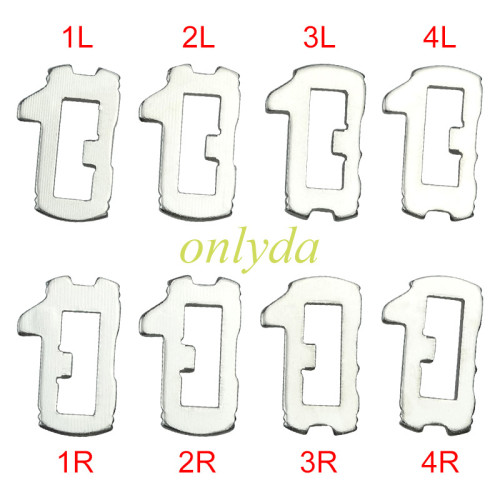 For Chevrolet/Buick/GM lock wafer it contains 1L,2L,3L,4L,1R,2R,3R,4R. Each number has 20pcs