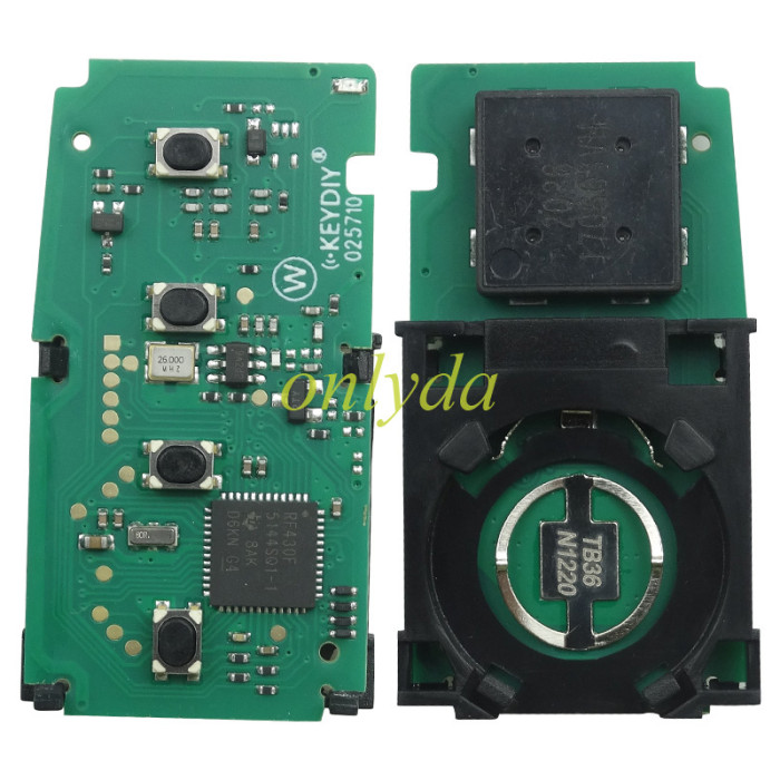 KEYDIY TB36-2 TB36-3 TB36-4 with 8A/Toyota H chip KD Smart Key Universal Remote Control