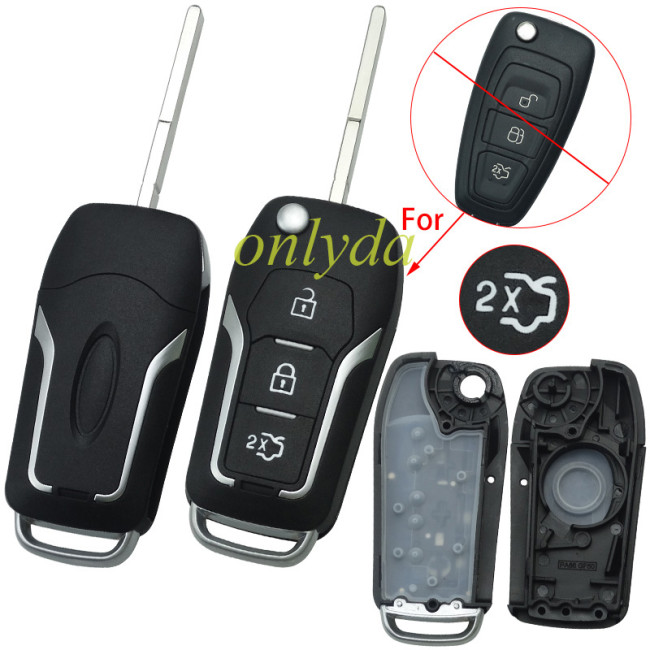 For Ford 3 button  upgrade remote key blank