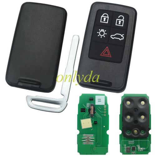 For Volvo 5 button   remote key with 433.92mhz  PCF7945/7953 chip Part No. 30659637 Fcc ID KR55WK49264 Volvo V40 (2013 + ) Volvo S60 (2009 + )  Volvo V60 (2009 + )  Volvo XC60 (2009 + )  Volvo V70 (2008 - 2016 ) Volvo XC70 (2008 - 2016) Vovlo S80 (2007 - 2016)