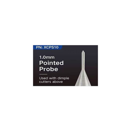 XCPS10 1.0mm pointed probe used with dimple cutters above