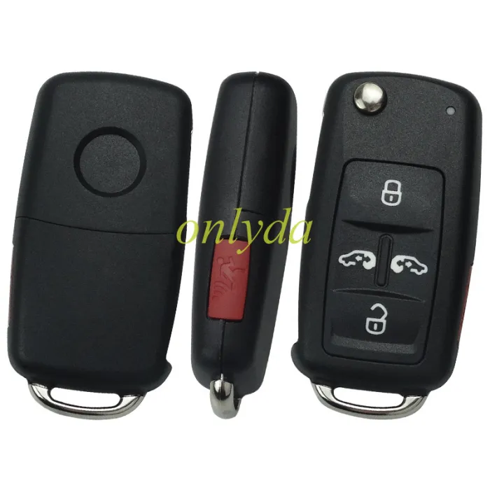 For VW 5 button  Remote Control 434MHz 5K0837202AD  /315mhz 561 837 202 D  Fits VW Sharan  Seat Alhambra， Chip ID48 Switchable frequency