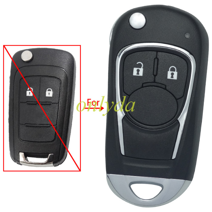 For Chevrolet  modified remote key shell with cross badge, pls choose button