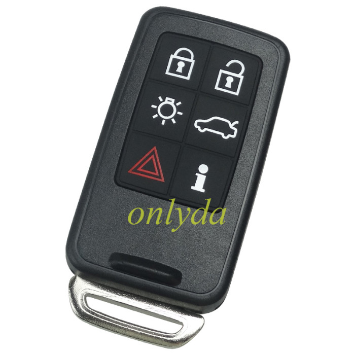 aftermarket for Volvo smart keyless 6  button  remote key with 434mhz/868mhz/902.4mhz with hitag PCF7945 chip  on Volvo S60,XC70,S80,XC90,XC60,V60 from 2008
