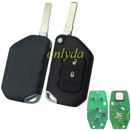 2021 For Jeep Wrangler Gladiator 2 Button Smart Flip Key Remote  433.92MHz ASK PCF7939M / HITAG AES / 4A CHIP  PN: 68416786AB /  FCC ID: OHT1130261