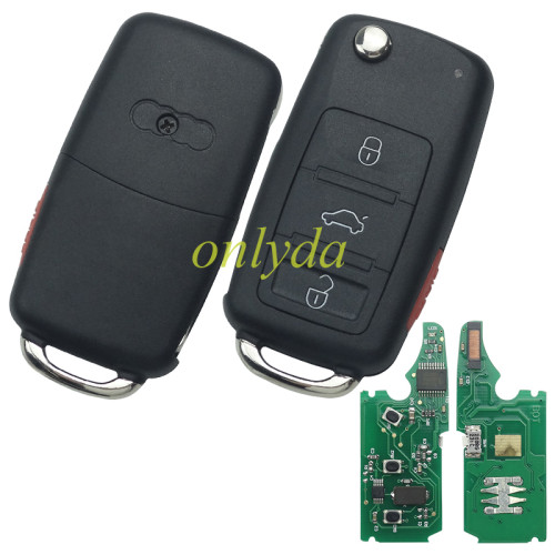 For Audi A3 3+1 button remote key with 434mhz  use in model  1JO 959753DJ