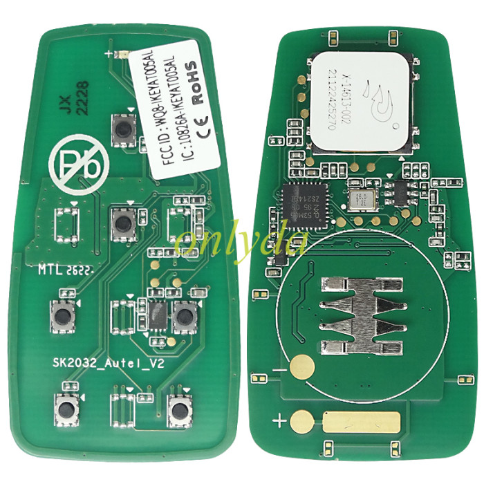 For AUTEL MAXIIM IKEY Standard Style IKEYAT006AL 6 Buttons Independent Smart Key (Air Suspension/ Remote Start)
