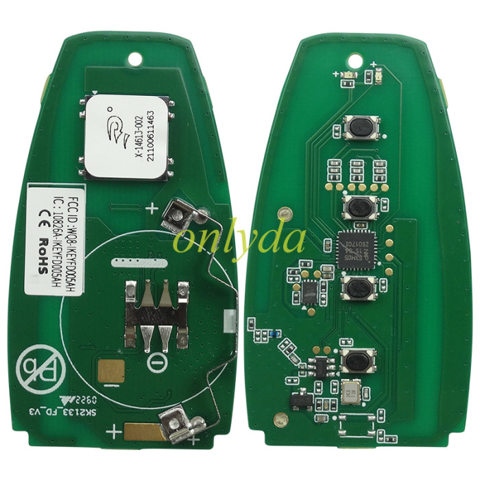 AUTEL For Ford 5 Buttons Smart Key Universal Remote used for MaxiIM KM100/IM508/IM608 can apply for the frequnecy from 868mhz to 902mhz