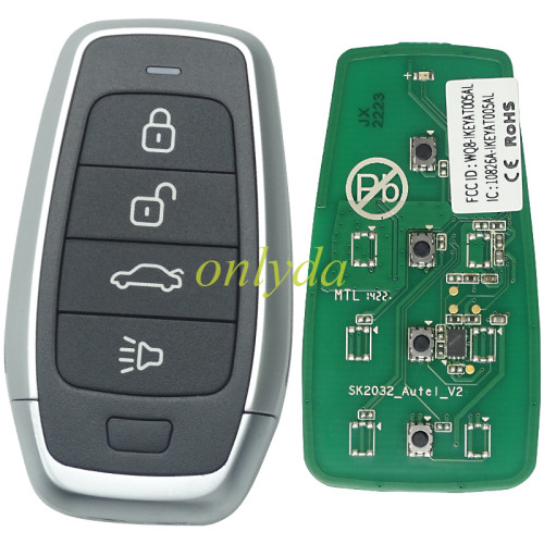 AUTEL MAXIIM IKEY Standard Style IKEYAT004CL 4 Buttons Independent Smart Key (Panic/ Trunk)